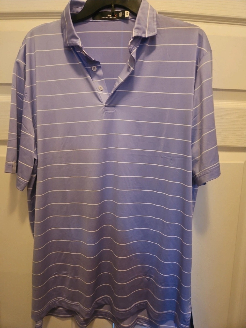 Ralph Lauren Men’s Liliac Polo with White Stripes